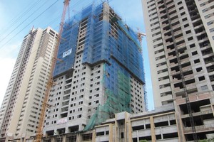 Tòa CT3 (tòa HP Landmark Tower) Dự án The Pride Hà Đông vẫn đang trong quá trình xây thô