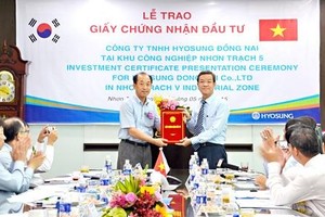 Đồng Nai cấp giấy chứng nhận đầu tư cho dự án 660 triệu USD