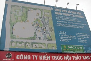 Khởi công Dự án Công viên Hồ điều hòa Nhân Chính trong tháng 8