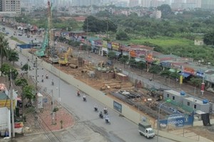 Gói thầu số 2 tuyến metro Nhổn - ga Hà Nội đã hoàn thành 18%
