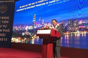 Chủ tịch UBND TP. Hà Nội Nguyễn Thế Thảo phát biểu tại Hội nghị. Ảnh: Kỳ Thành