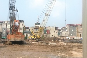 Dự án Star Tower ngõ 283 Khương Trung đang gây áp lực lớn cho giao thông khu vực