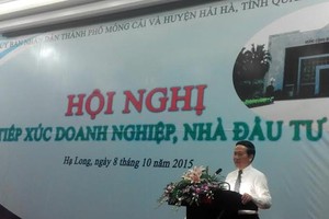 Ông Nguyễn Văn Thành, PCT UBND tỉnh Quảng Ninh phát biểu tại hội nghị