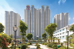 700 căn hộ giai đoạn I đang bàn giao, giai đoạn II đang được hoàn thiện và mở bán với giá từ 1,65 - 2 tỷ đồng/căn, nhưng người mua được trả chậm 5 năm (từ 9 triệu đồng/tháng)