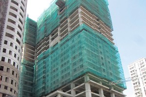 Chung cư Hattoco hiện mới xây dựng xong phần thô 