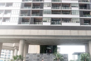 Dự án Dolphin Plaza, một trong những dự án có nhiều căn hộ được người nước ngoài thuê tại khu vực quận Nam Từ Liêm.Ảnh: Phương Anh
