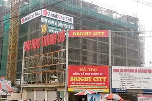 Dự án nhà ở xã hội Bright City đã “đóng băng” giao dịch từ nhiều tháng nay. Ảnh: Phương Anh                