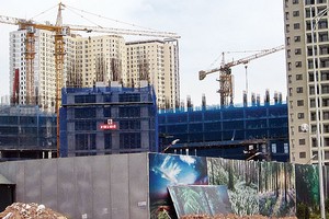 Dự án The Golden An Khánh hiện có giá bán trên 15 triệu đồng/m2, cao hơn 25% so với đầu năm 2015. Ảnh: Nguyên Minh.