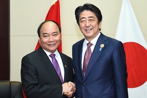 Thủ tướng Nguyễn Xuân Phúc hội kiến Thủ tướng Nhật Bản Shinzo Abe