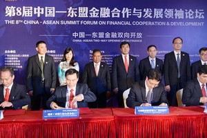 Lễ ký kết hợp đồng thanh toán biên mậu giữa VietinBank và Ngân hàng Tiết kiệm Bưu điện Trung Quốc