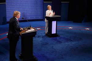 Hai ứng viên tổng thống Mỹ tranh luận trực tiếp lần thứ ba. Ảnh: Reuters