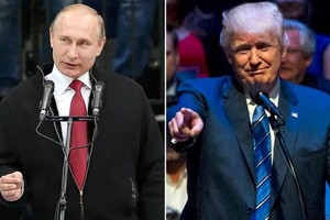 Tổng thống Nga Vladimir Putin (trái) và Tổng thống Mỹ Donald Trump. (Ảnh: Telegraph)