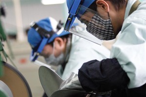 Sản xuất chân vịt cho tàu thuyền tại Công ty TNHH Nakashima Việt Nam (Khu công nghiệp Đình Vũ, Hải Phòng). Ảnh: Đức Thanh