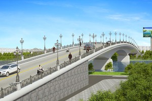 Phối cảnh cầu Thượng Lý dự kiến sẽ được nâng cấp, sửa chữa