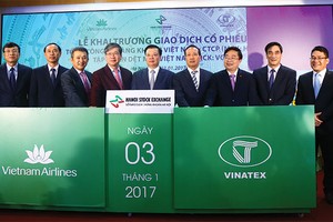 Hai đại gia Vietnam Airlines và Vinatex cùng chào sàn UPCoM một ngày (ngày 3/1/2017)