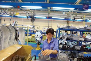 Công đoạn sản xuất tại Piaggio - một trong những doanh nghiệp FDI tiêu biểu của Vĩnh Phúc.