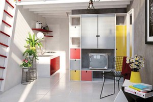 Căn hộ diện tích nhỏ nếu được xây dựng và bố trí hợp lý, vẫn đầy đủ không gian cho gia định dưới 3 người ở và sinh hoạt. Ảnh: Gia Huy