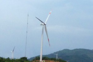 Turbine gió của Nhà máy điện gió Hướng Linh 2 (Ảnh -EVNCHP)