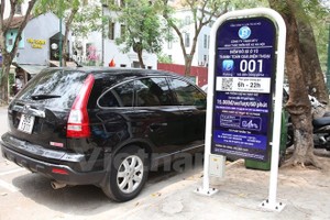 Hà Nội muốn triển khai Iparking rộng rãi trên 4 quận nội thành và các tòa nhà chung cư. (Ảnh: Doãn Đức/Vietnam+)