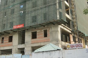 Một dự án ở quận Tân Phú do Công ty 584 làm chủ đầu tư bị treo nhiều năm qua