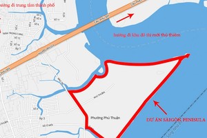 Dự án Saigon Peninsula có quy mô 118 ha đã được UBND TPHCM chấp thuận cho Công ty Cổ phần Tập đoàn Sài Gòn Peninsula làm chủ đầu tư và được phê duyệt quy hoạch tỷ lệ 1/500