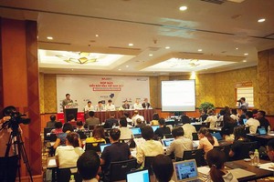 Toàn cảnh buổi họp báo công bố Diễn đàn M&A 2017 đang diễn ra tại Hà Nội sáng 20.7.2017