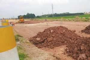 Triển khai Dự án Cao tốc Bắc Giang - Lạng Sơn. Ảnh: A.M