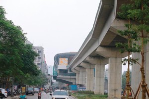 Dự án tuyến Cát Linh - Hà Đông đội vốn cả chục ngàn tỷ đồng. Ảnh: Đức Thanh