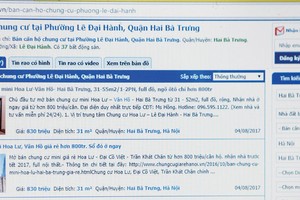 Rao bán chung cư mini tràn lan trên các diễn đàn