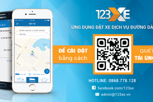 Ứng dụng gọi xe trực tuyến 123Xe của VNG.