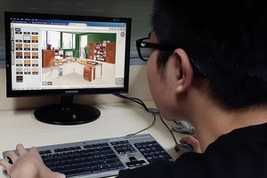 Chỉ cần vài thao tác đơn giản, khách hàng có thể tự thiết kế cho mình một mô hình nội thất phù hợp 