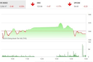 Phiên chiều 9/5: Tiền tránh cổ phiếu lớn, VN-Index quay đầu giảm điểm