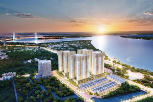 Q7 Saigon Riverside Complex sở hữu vị trí ngay mặt tiền đường Đào Trí và trước mặt là dòng sông Sài Gòn mênh mông xanh mát