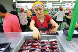 Xưởng sản xuất đồ chơi xuất khẩu của Công ty GFT tại Hải Dương. Ảnh: Đức Thanh