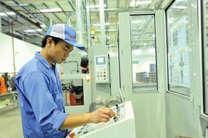 Nhà máy sản xuất bình nóng lạnh Ariston tại Bắc Ninh. Ảnh: Đức Thanh