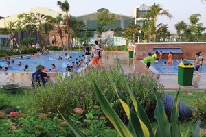 Không gian xanh tại cụm công nghiệp "resort" APEC Đa Hội.