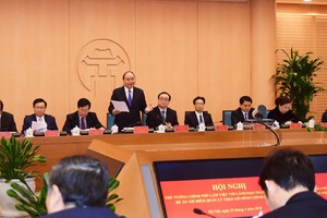 Thủ tướng Chính phủ Nguyễn Xuân Phúc phát biểu tại Hội nghị sáng nay 22/1