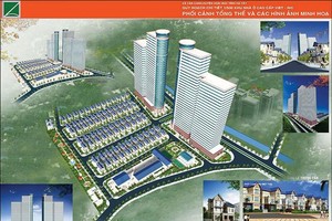 Phối cảnh Dự án Khu nhà ở cao cấp Viet-Inc sau khi được nhóm tội phạm “chế” lại với công trình nhà liền kề, nhà ở cao tầng.