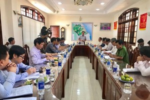 Phó chủ tịch UBND tỉnh Quảng Nam Huỳnh Khánh Toàn chủ trì buổi làm việc.