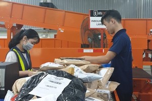 Tỷ lệ người Việt Nam mua sắm trực tuyến ngày càng gia tăng, với gần 1/3 dân số. (Ảnh: Trung tâm phân loại hàng hóa của Lazada, DN lớn về thương mại điện tử).