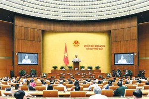 Các đại biểu Quốc hội thảo luận tại hội trường sáng 30/5. Ảnh: Ngọc Thắng