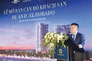 Đại diện chủ đầu tư Tân Hoàng Minh phát biểu tại buổi lễ