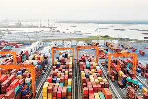 Một góc khu kho bãi logistics của Khu công nghiệp Nam Đình Vũ