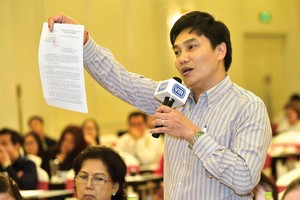 Một cư dân cho biết, tại chung cư của ông, dù đã có rất nhiều quyết định cưỡng chế nhưng chủ đầu tư vẫn không bàn giao quỹ bảo trì. Ảnh: Lê Toàn