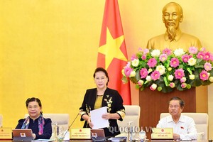 Chủ tịch Quốc hội Nguyễn Thị Kim Ngân cho ý kiến tại phiên họp thứ 37 của Uỷ ban Thường vụ Quốc hội