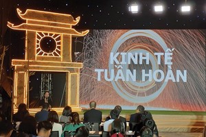 Phiên thảo luận chuyên đề về phát triển nền kinh tế tuần hoàn tại Hội nghị Toàn quốc về phát triển bền vững. Ảnh: L.Q