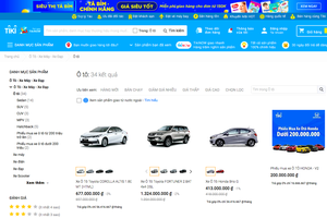 Ôtô vừa được bổ sung vào ngành hàng của Tiki.