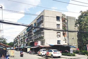 Cụm chung cư 15 lô chữ ở Thanh Đa đã hư hỏng, xuống cấp từ nhiều năm nay