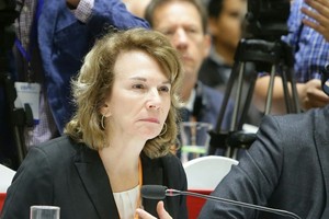 Bà Virginia Foote, Đồng Chủ tịch, Liên minh VBF 2019 phát biểu tại Diễn đàn. Ảnh: Đức Thanh