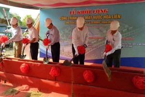 Thành phố Đà Nẵng khởi công dự án Nhà máy nước Hòa Liên.